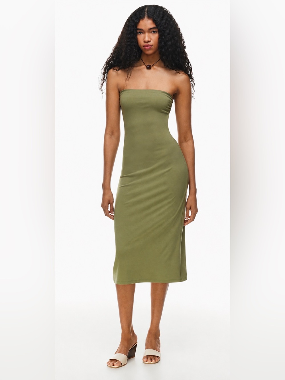 Wilfred New Corelli Midi Dress Olive Size XS